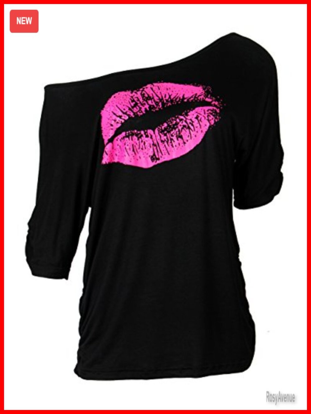 Women Off Shoulder Letter Print Short Sleeve T-Shirt